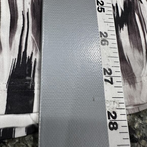 Apt 9 Shirt Women 1X Black White Brown Embellished Short Sleeve Stretch Print - Picture 4 of 7